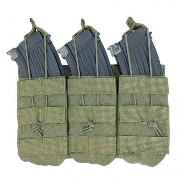 Підсумок під три магазини АК типу FAST - олива [Grad Gear]